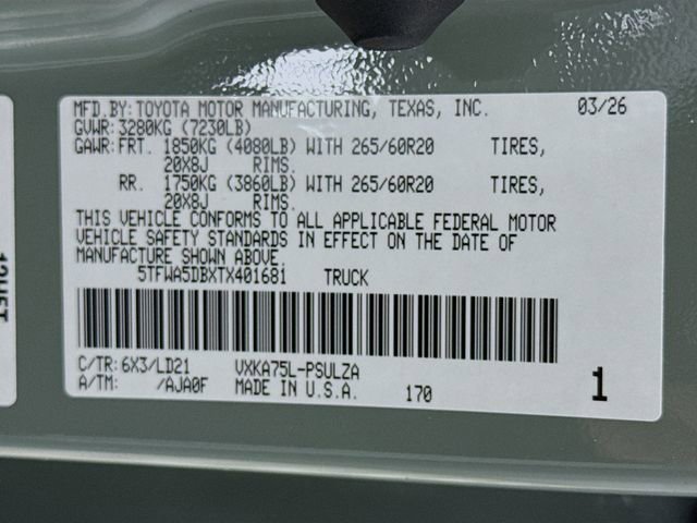 New 2026 Toyota Tundra Limited image 30