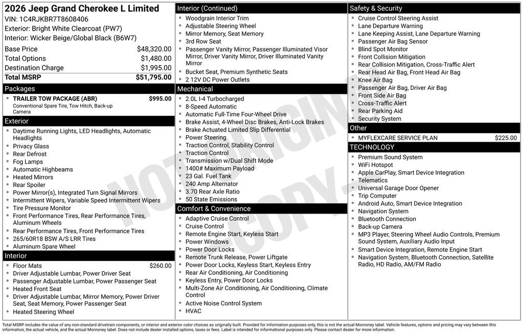 New 2026 Jeep Grand Cherokee L Limited w/ Trailer Tow Package AWD/4WD image 6