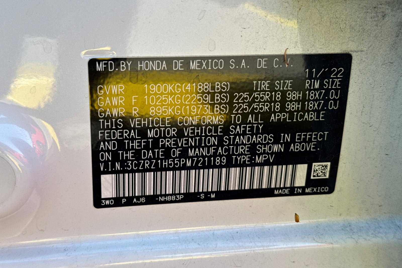 Certified 2023 Honda HR-V Sport image 21