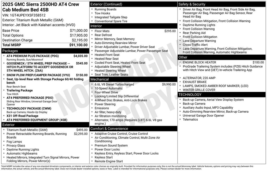 New 2025 GMC Sierra 2500 AT4 w/ AT4 Premium Plus Package image 2