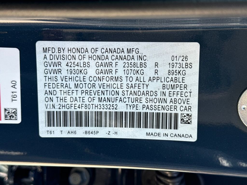 New 2026 Honda Civic Sport image 28