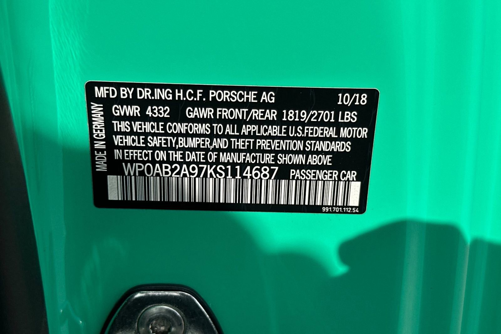 Certified 2019 Porsche 911 Carrera 4 GTS AWD/4WD image 45