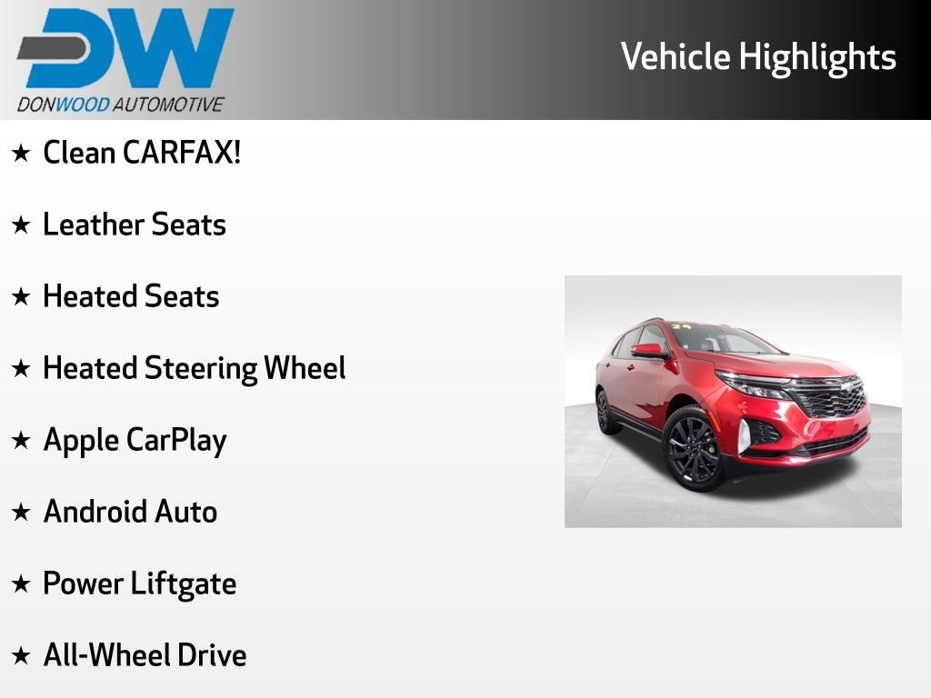 Used 2024 Chevrolet Equinox RS w/ RS Leather Package AWD/4WD image 3