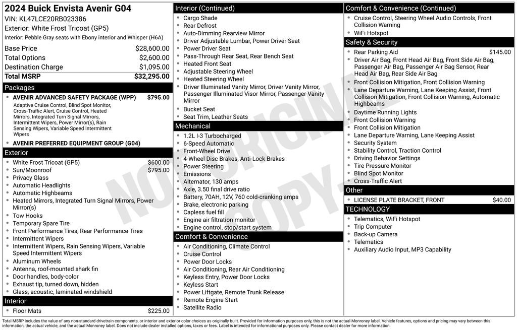 Certified 2024 Buick Envista Avenir FWD image 32