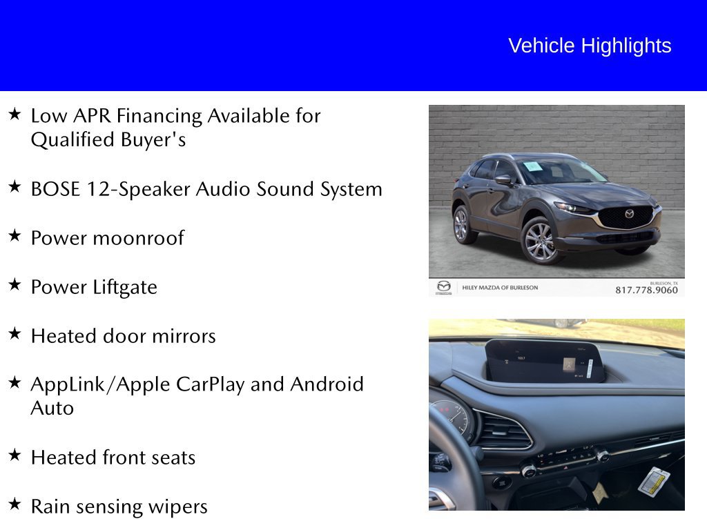 Certified 2025 MAZDA CX-30 AWD 2.5 S w/ Premium Package image 10