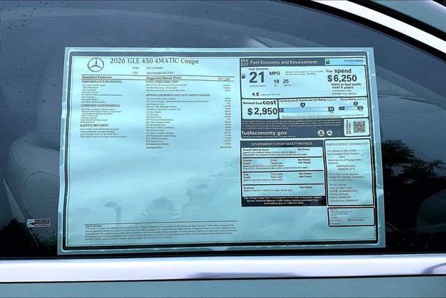 New 2026 Mercedes-Benz GLE 450 4MATIC Coupe image 17