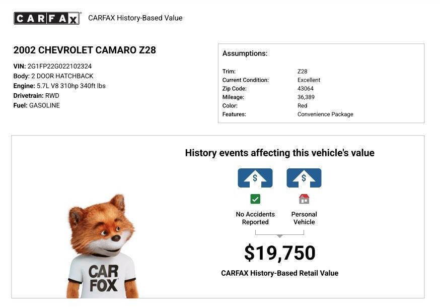 Used 2002 Chevrolet Camaro Z28 w/ Preferred Equipment Group 2 image 16