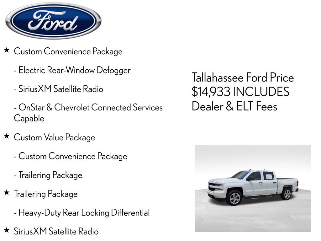 Used 2018 Chevrolet Silverado 1500 Custom w/ Custom Value Package AWD/4WD image 13
