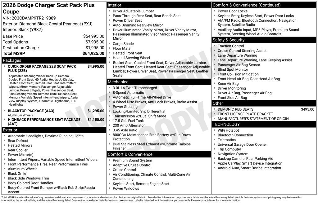 New 2026 Dodge Charger Scat Pack AWD/4WD image 6