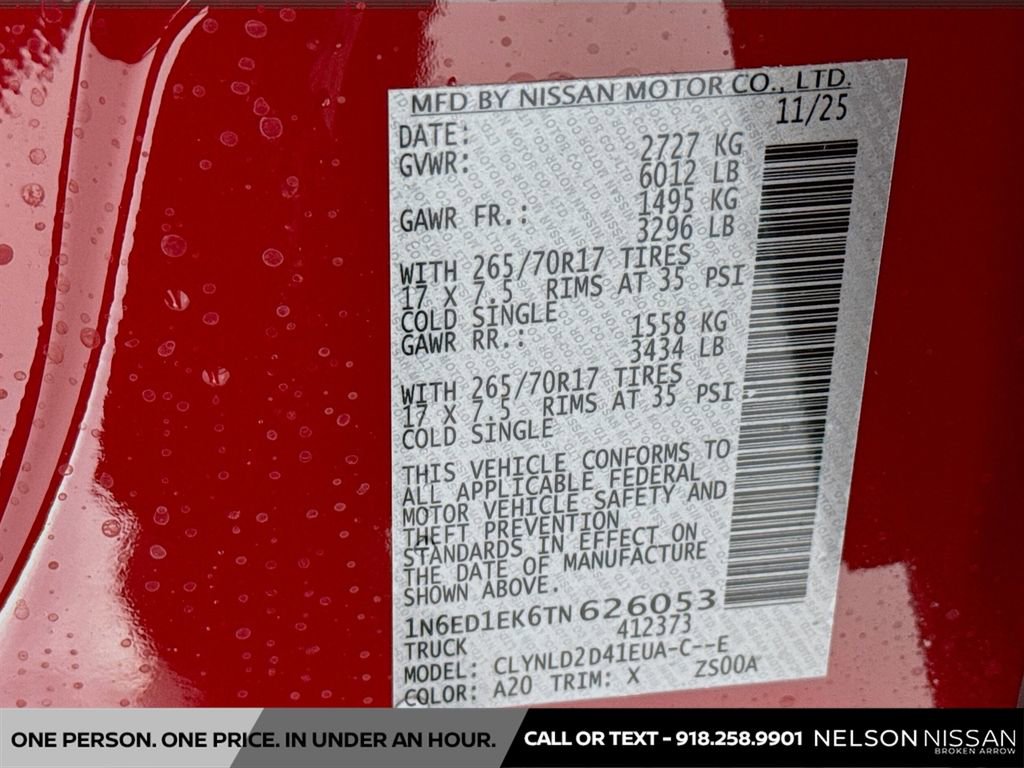 New 2026 Nissan Frontier PRO-4X w/ Pro-4x Convenience Package image 30