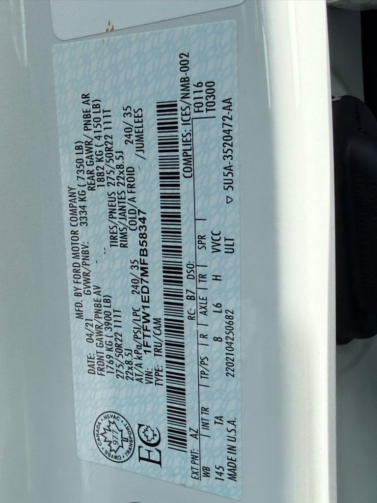 Used 2021 Ford F150 Limited image 48