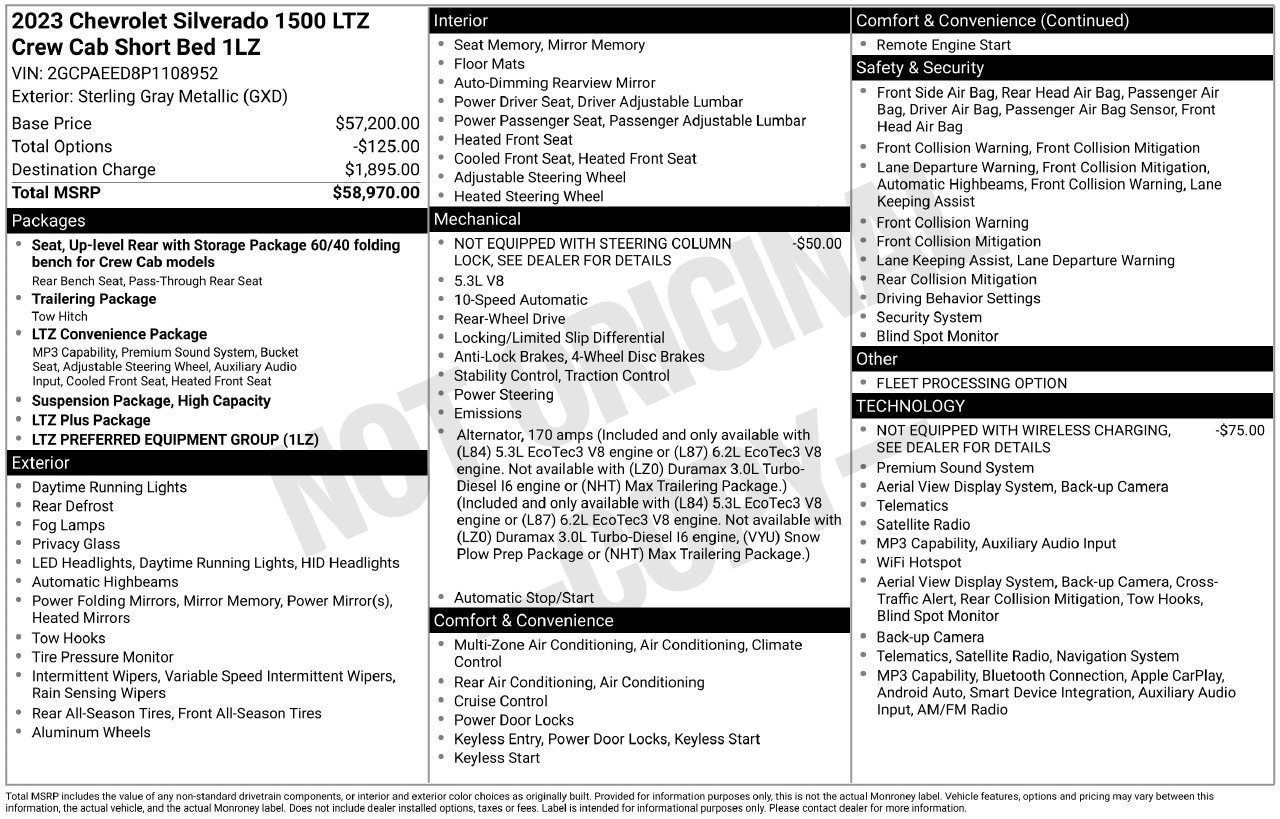 Used 2023 Chevrolet Silverado 1500 LTZ RWD image 13