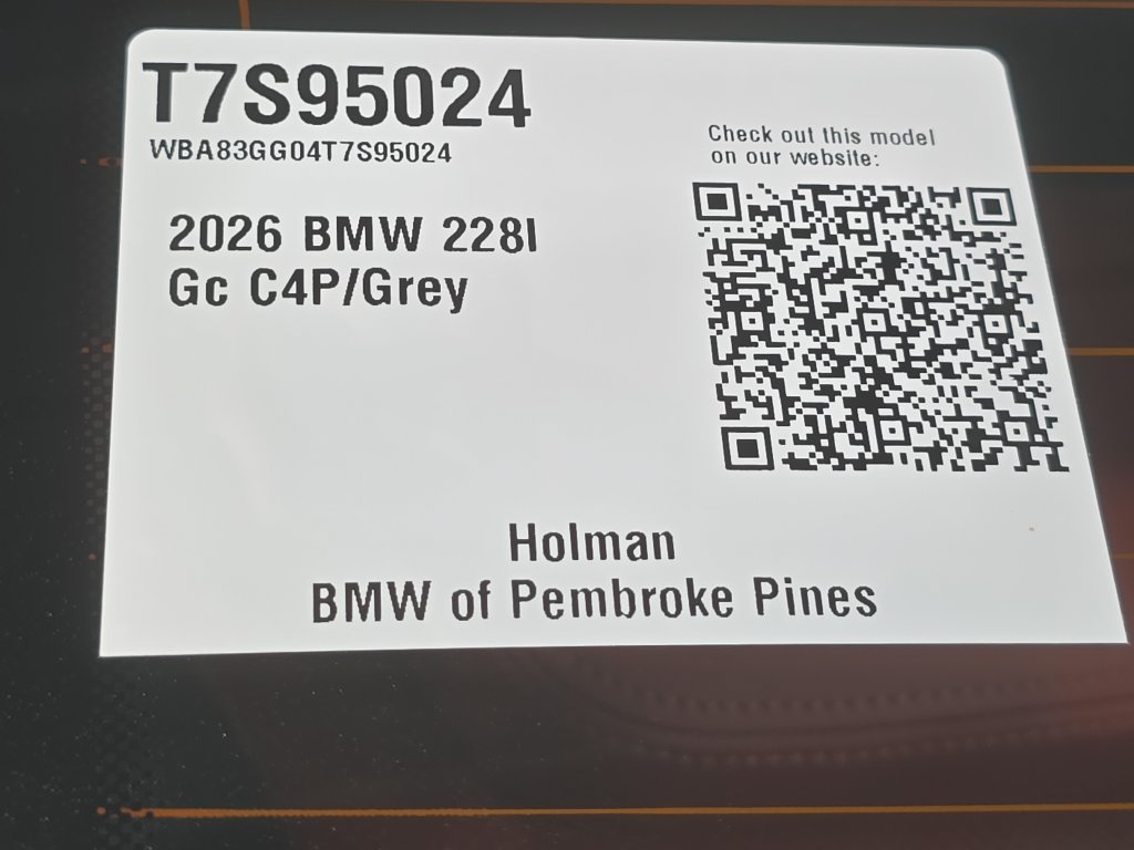 Certified 2026 BMW 228i w/ M Sport Package FWD image 22