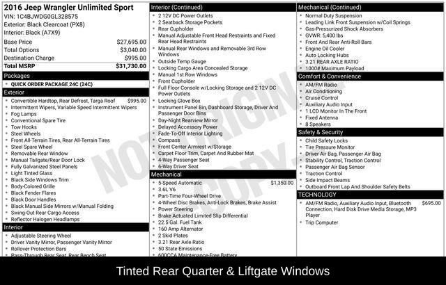 Used 2016 Jeep Wrangler Unlimited Sport image 9