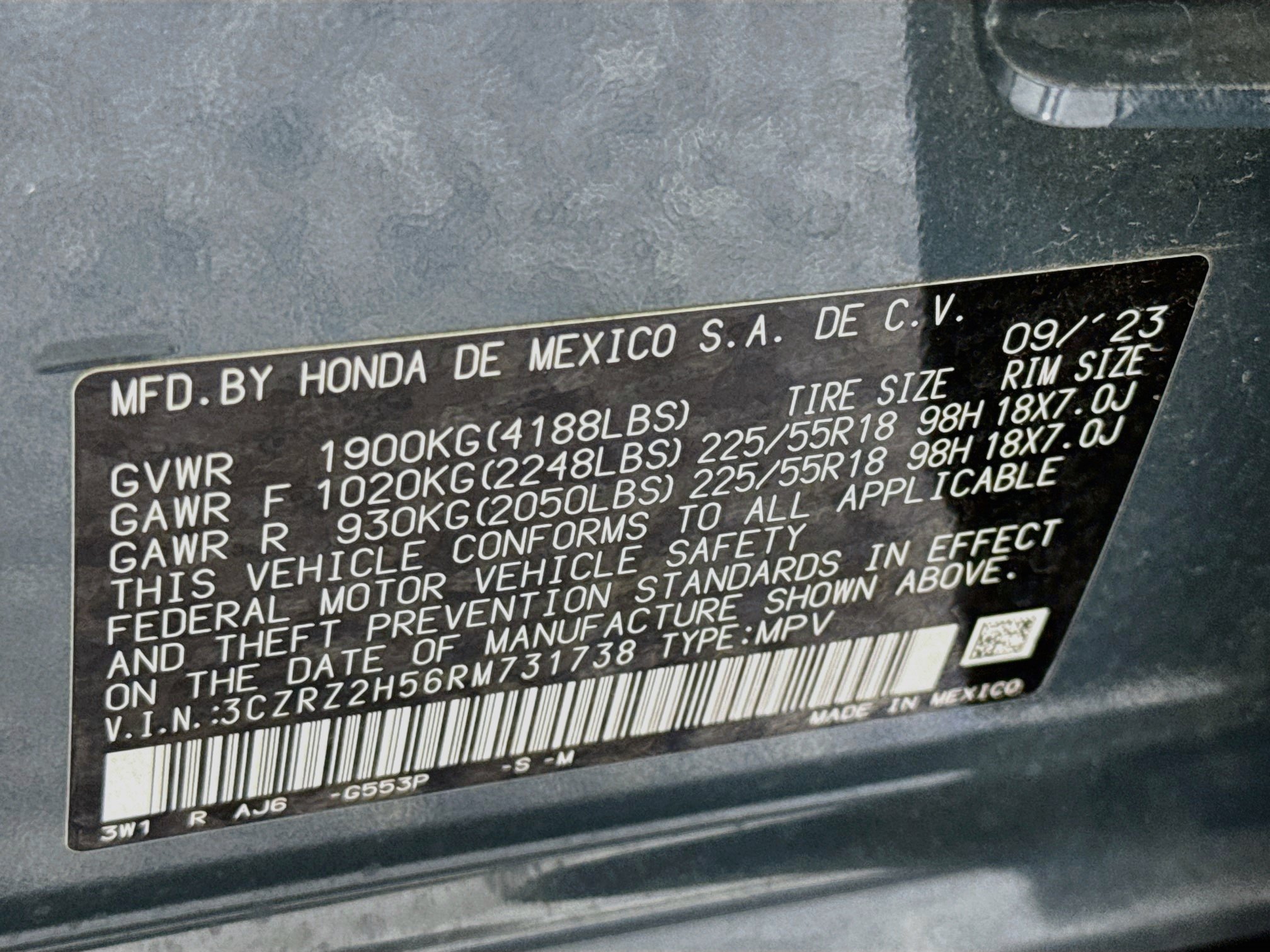 Certified 2024 Honda HR-V Sport image 30