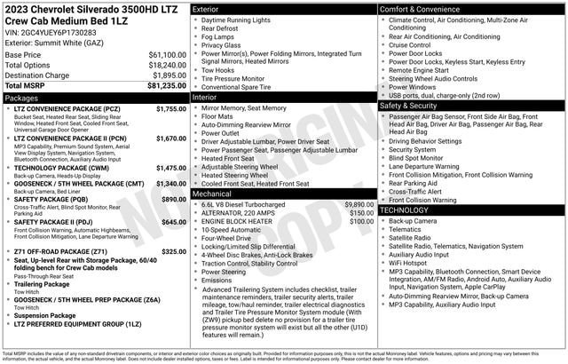 Certified 2023 Chevrolet Silverado 3500 LTZ w/ LTZ Convenience Package AWD/4WD image 33