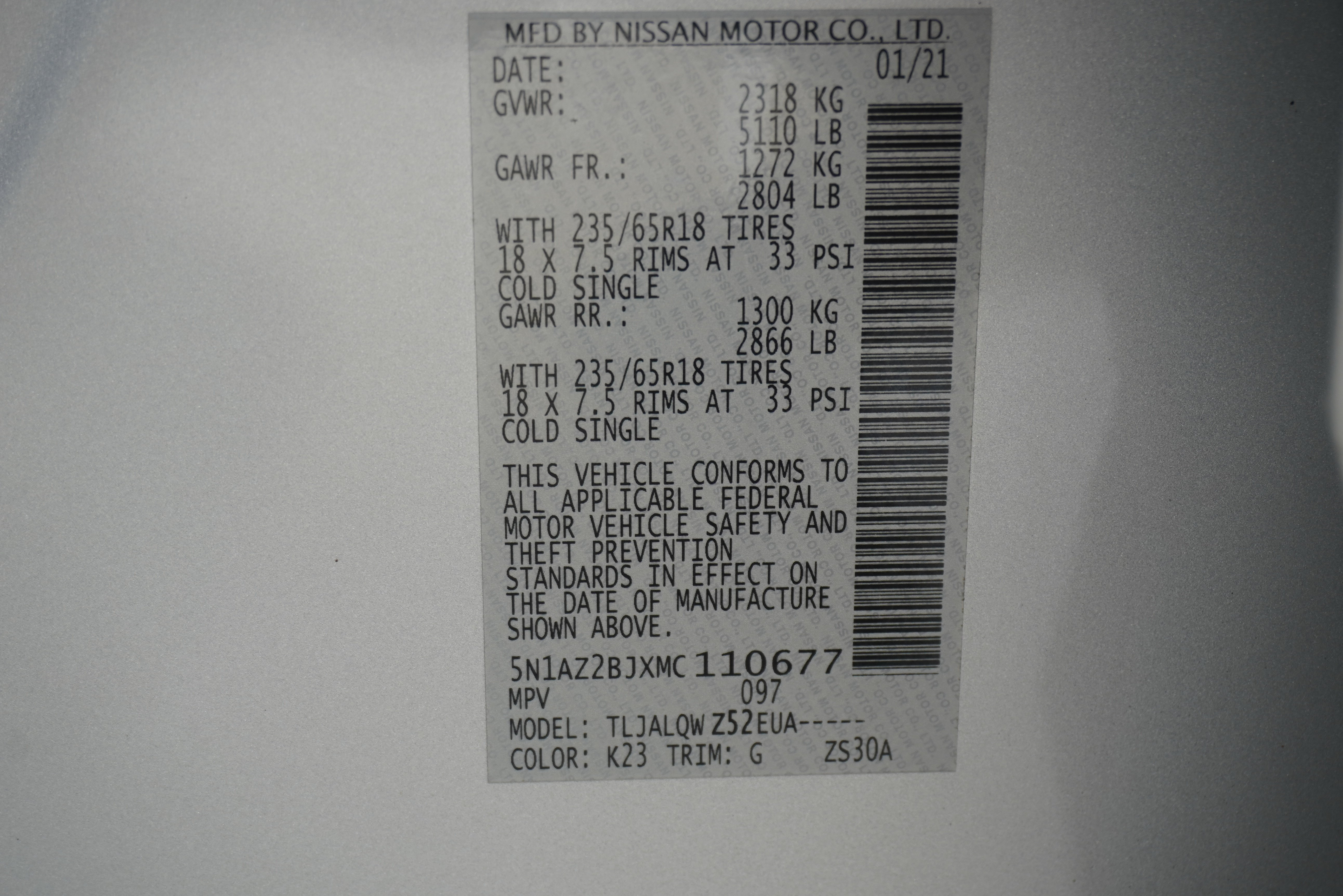 Used 2021 Nissan Murano SV w/ Cargo Package FWD image 26
