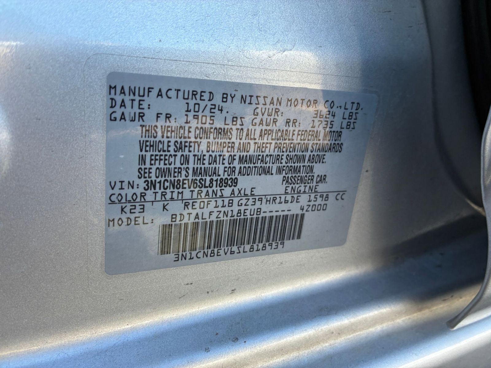 Used 2025 Nissan Versa SV FWD image 27