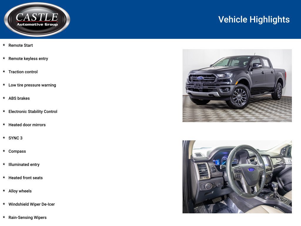 Used 2019 Ford Ranger Lariat w/ Equipment Group 501A Mid AWD/4WD image 8