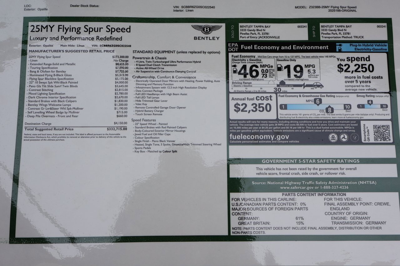 New 2025 Bentley Flying Spur Plug-In Hybrid image 22