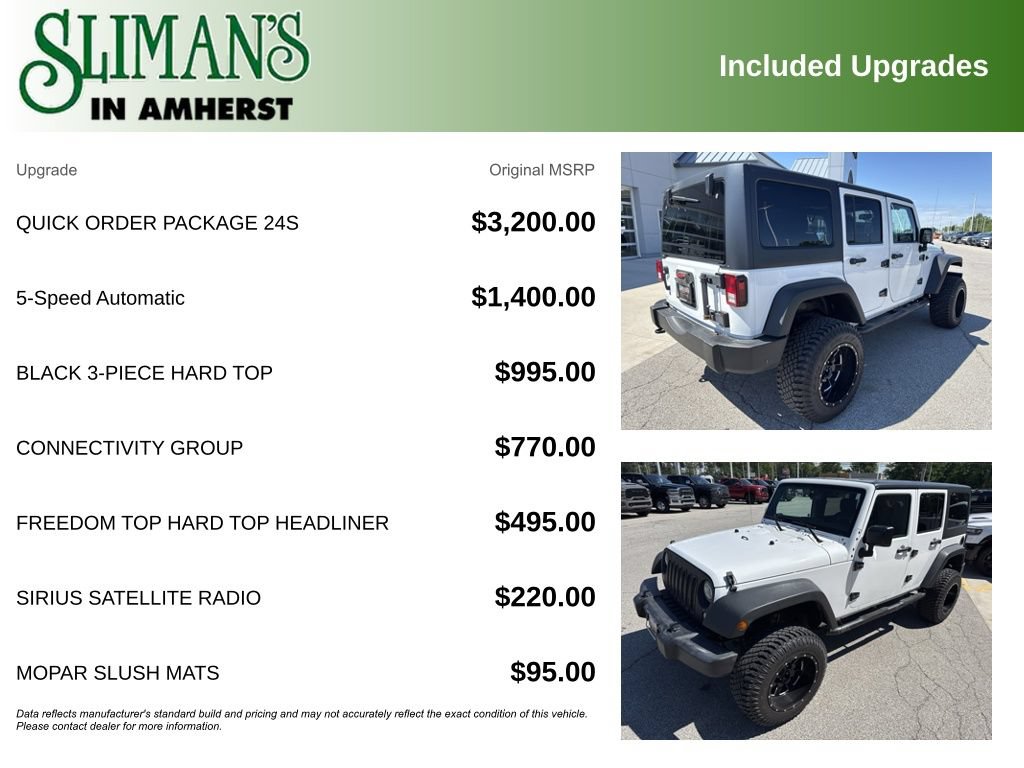 Used 2017 Jeep Wrangler Unlimited Sport w/ Quick Order Package 24S AWD/4WD image 5