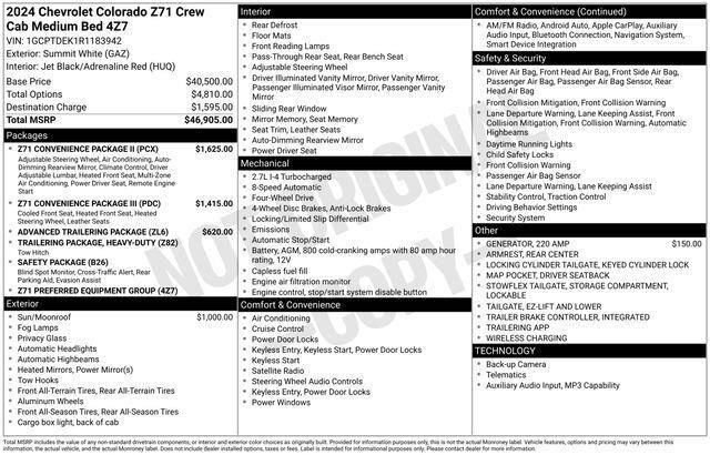 Used 2024 Chevrolet Colorado Z71 w/ Z71 Convenience Package 2 AWD/4WD image 13