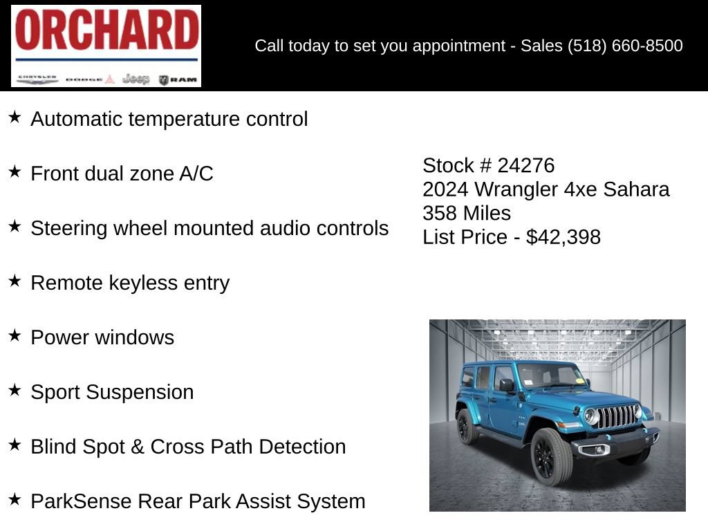 New 2024 Jeep Wrangler Unlimited Sahara w/ Technology Group AWD/4WD image 25