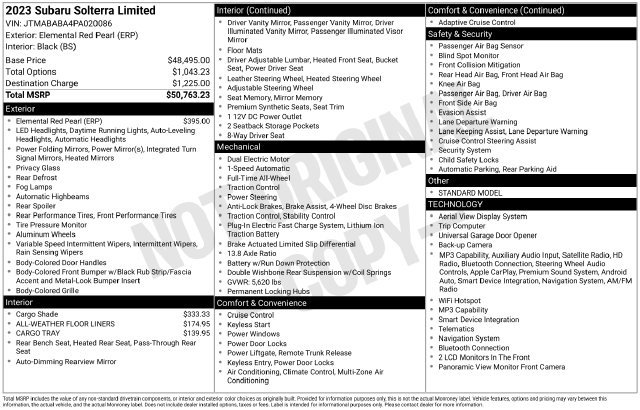 Used 2023 Subaru Solterra AWD image 27