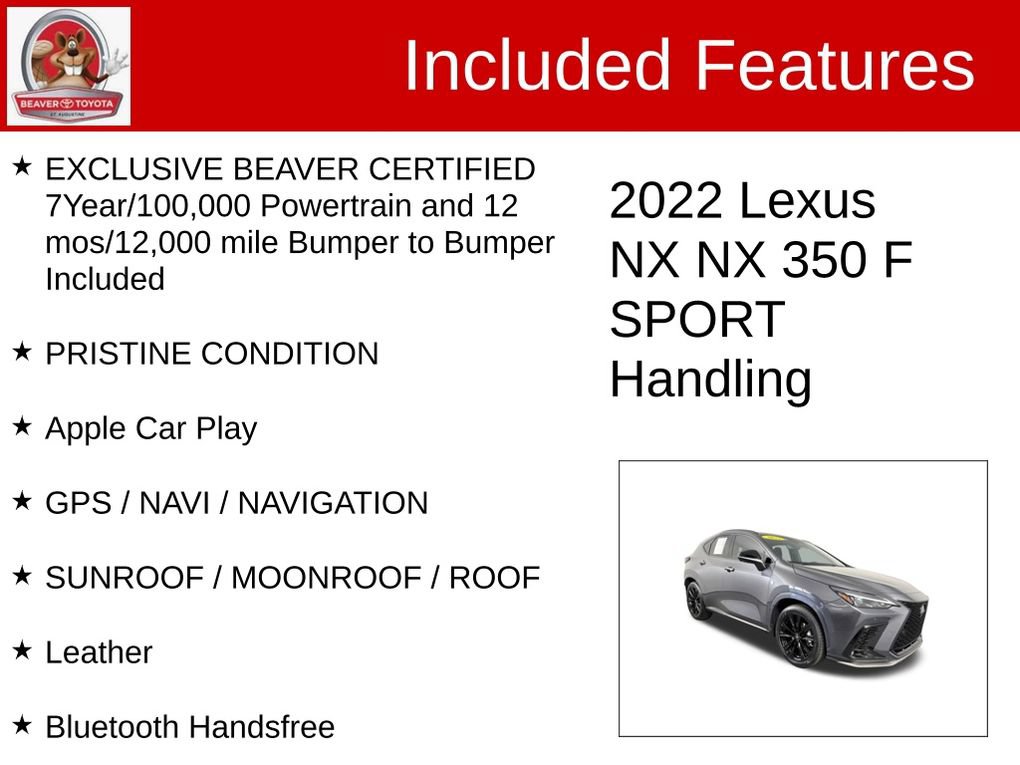 Used 2022 Lexus NX 350 F Sport AWD/4WD image 4