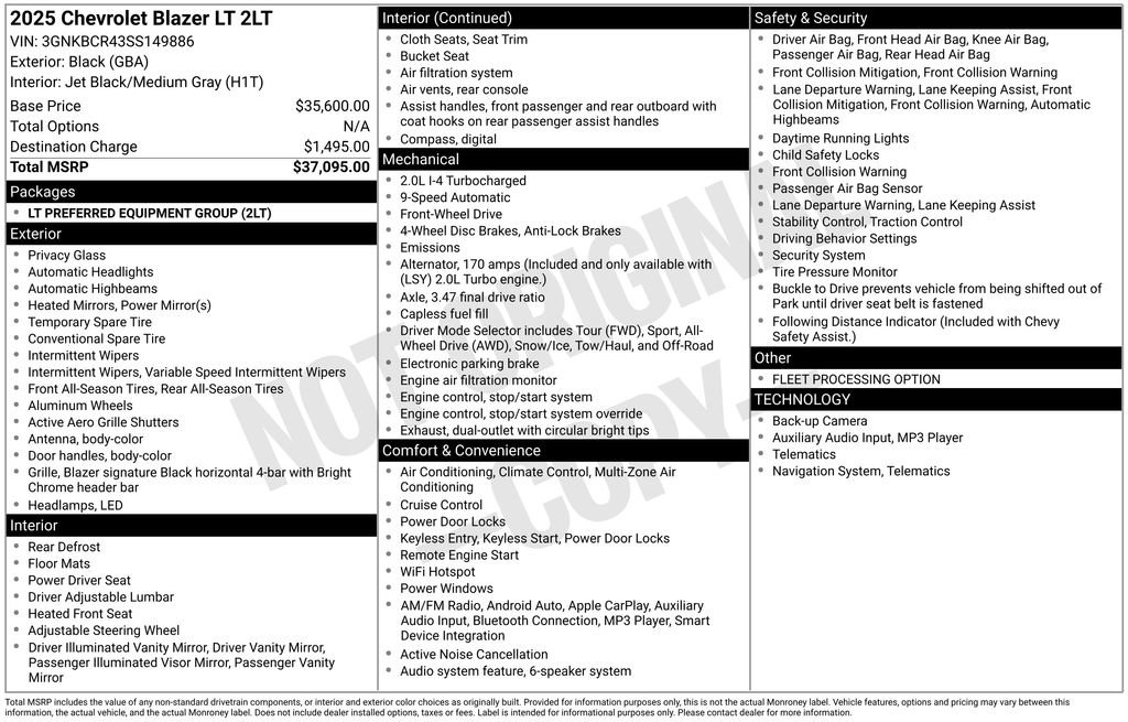 Used 2025 Chevrolet Blazer LT image 42