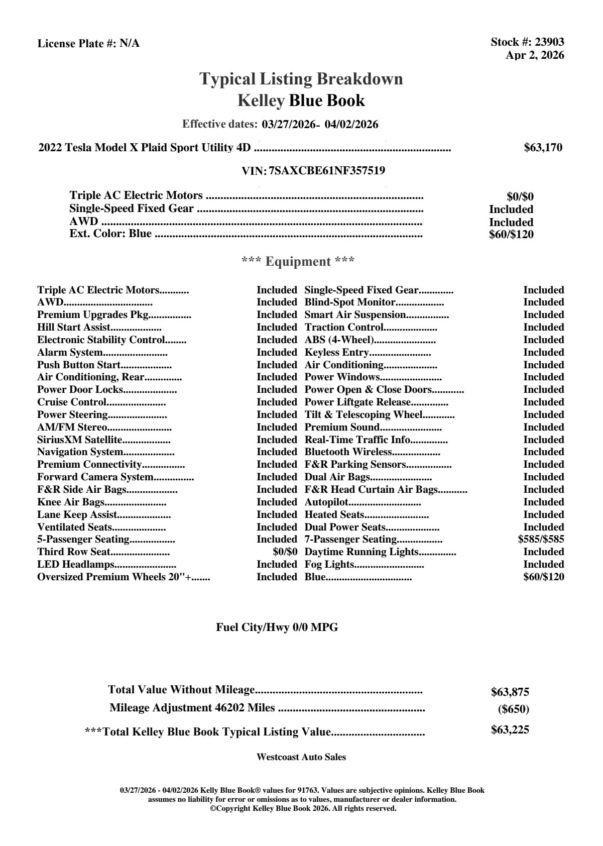 Used 2022 Tesla Model X Plaid image 4