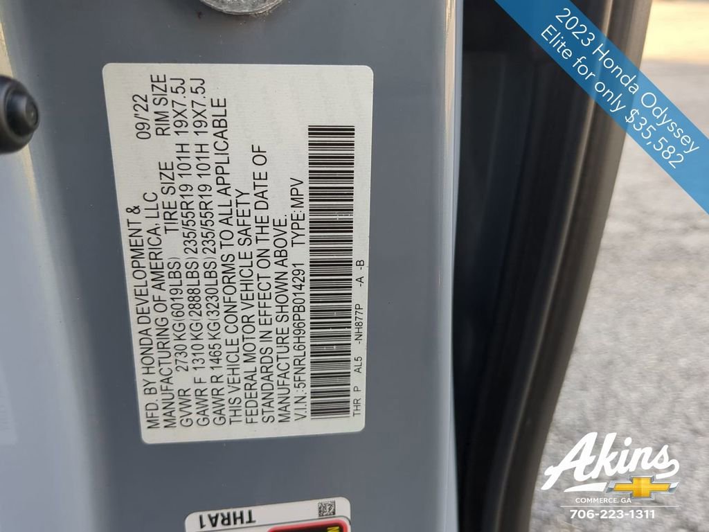 Used 2023 Honda Odyssey Elite image 27