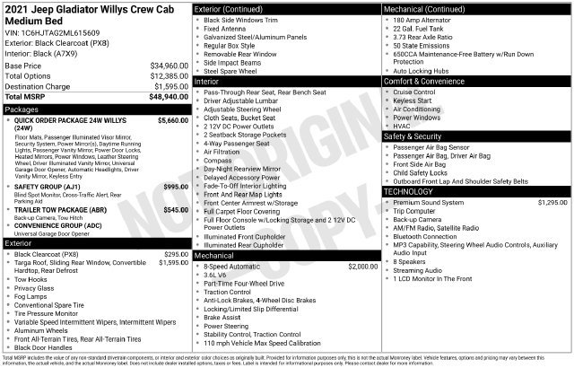 Used 2021 Jeep Gladiator Sport AWD/4WD image 7