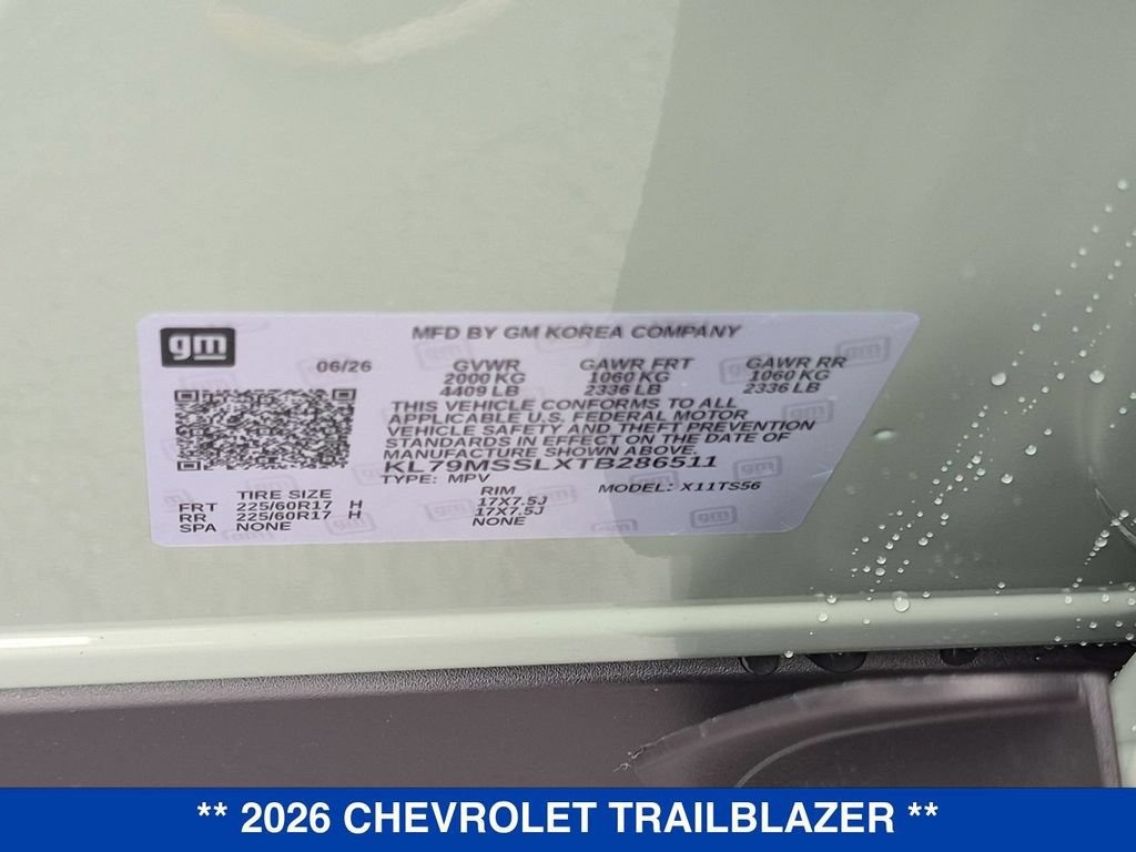 New 2026 Chevrolet TrailBlazer ACTIV w/ Convenience Package AWD/4WD image 34