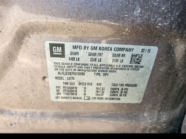 Certified 2015 Buick Encore Leather AWD/4WD image 11