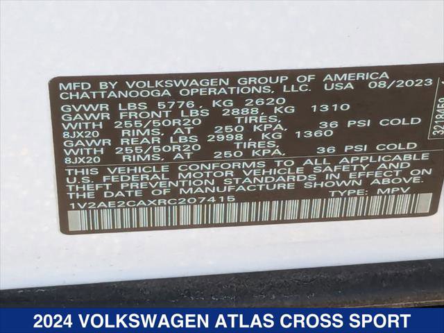 New 2024 Volkswagen Atlas Cross Sport SEL R-Line image 22