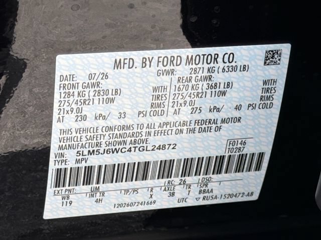 New 2026 Lincoln Aviator 2WD w/ Jet Appearance Package image 35