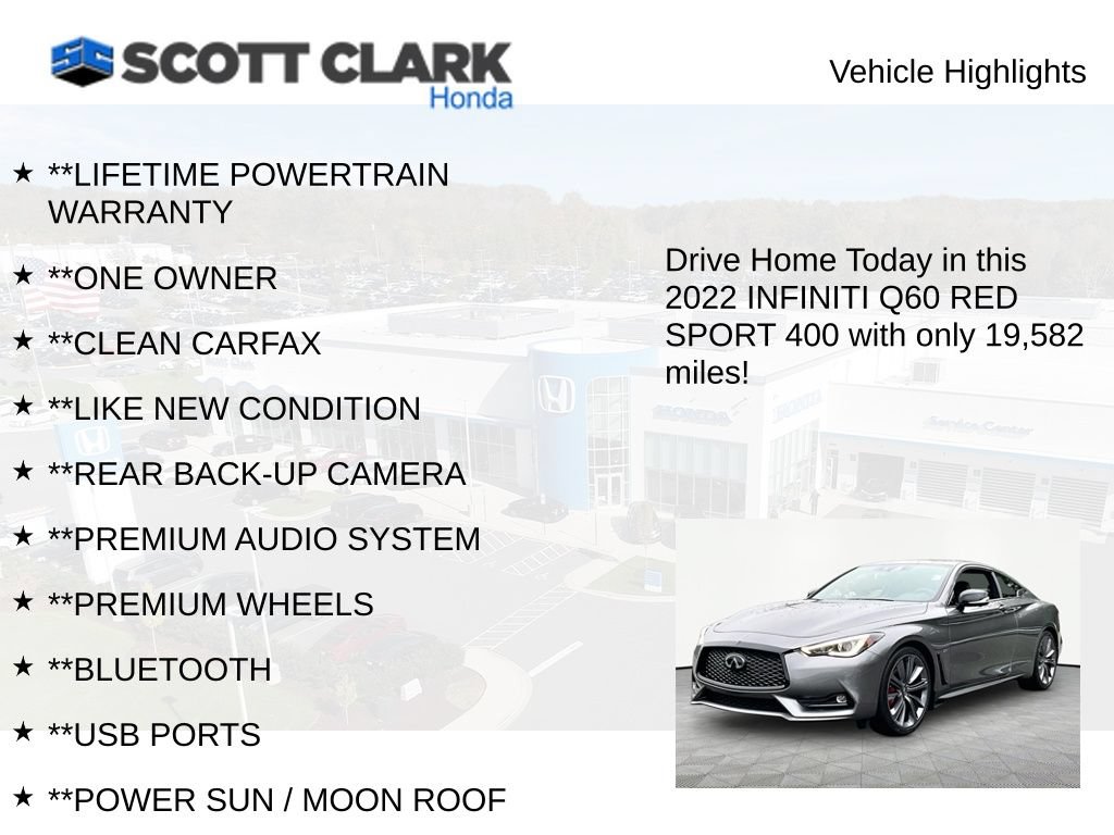 Used 2022 INFINITI Q60 Red Sport 400 AWD/4WD image 11