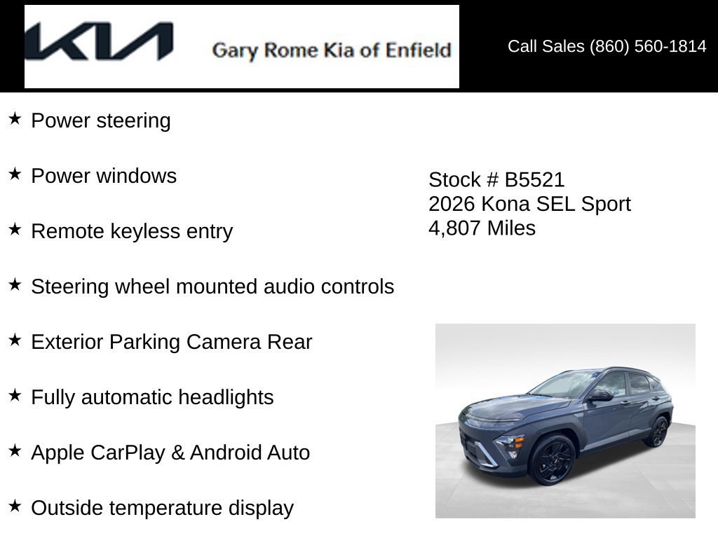 Used 2026 Hyundai Kona SEL Sport FWD image 20