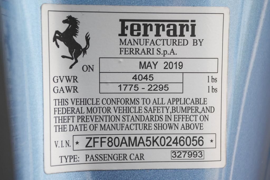 Certified 2019 Ferrari 488 Spider RWD image 57