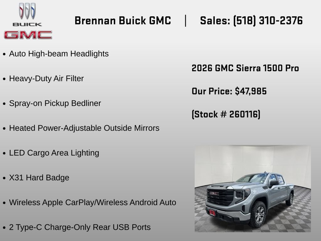 New 2026 GMC Sierra 1500 Pro w/ Pro Value Package AWD/4WD image 24