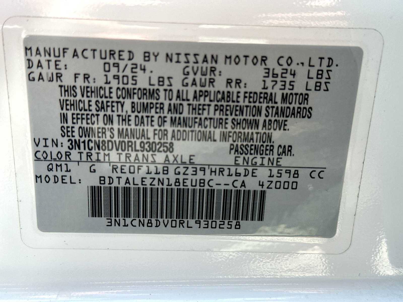 Used 2024 Nissan Versa S w/ S Plus Package FWD image 22