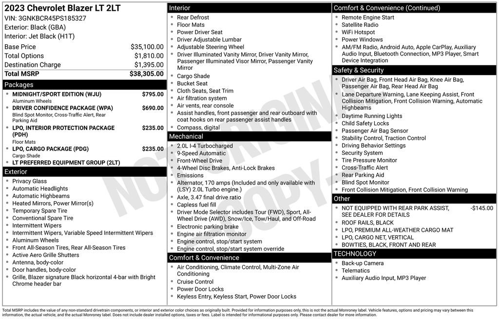 Used 2023 Chevrolet Blazer LT w/ Midnight/Sport Edition image 3