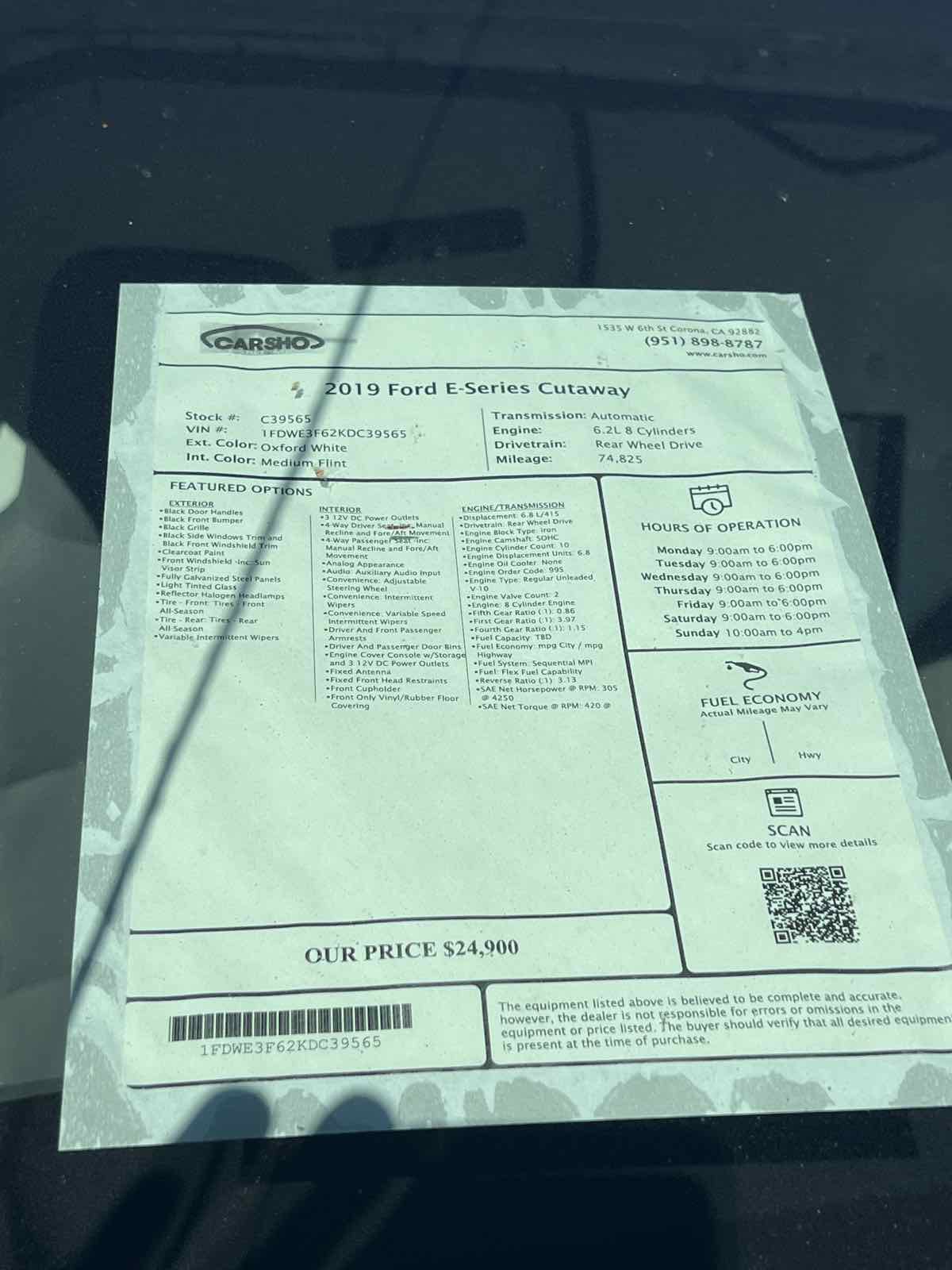 Used 2019 Ford E-350 and Econoline 350 Super Duty image 13