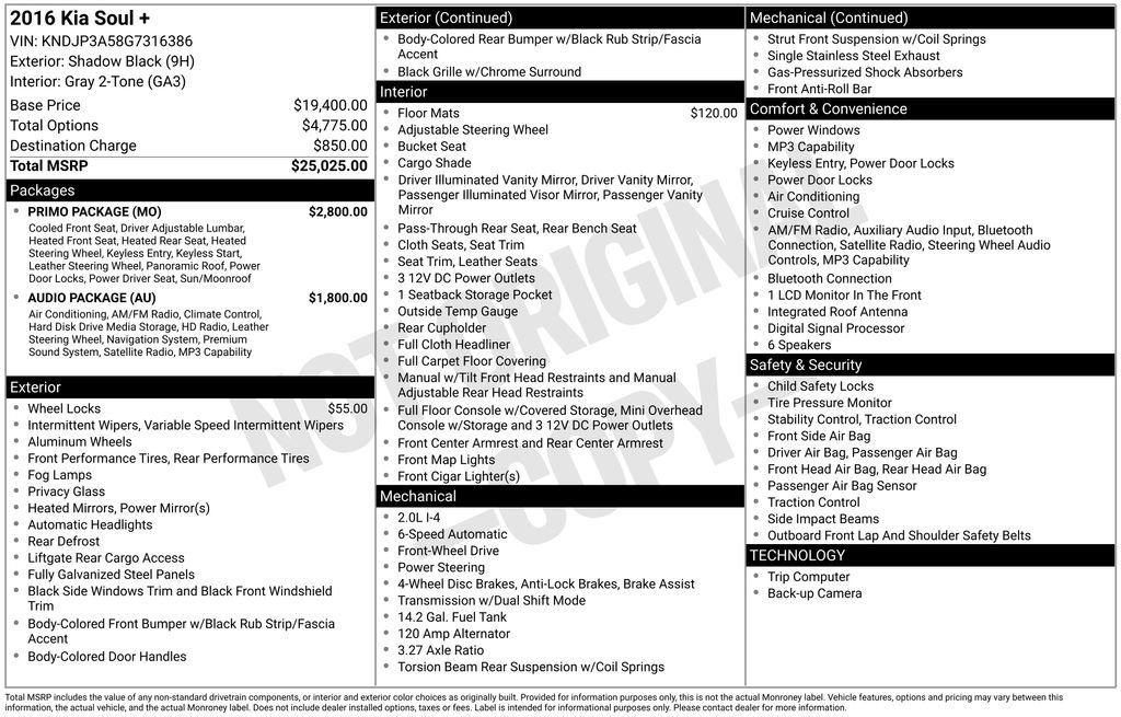 Used 2016 Kia Soul + w/ Primo Package FWD image 30