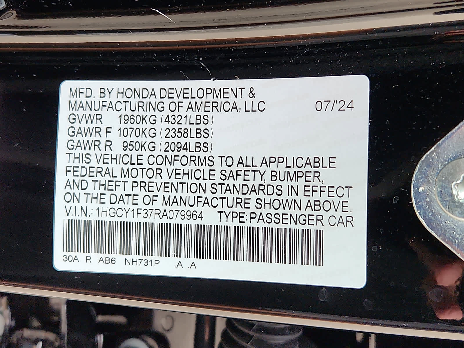 Certified 2024 Honda Accord EX image 28