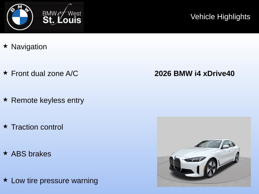 Used 2026 BMW i4 xDrive40i w/ Premium Package AWD/4WD image 8