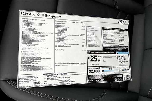 New 2026 Audi Q3 quattro 2.0T image 14