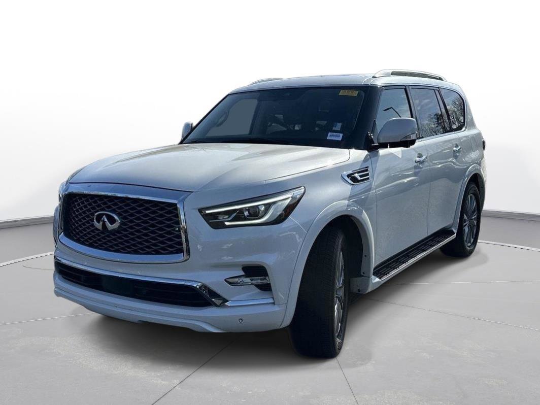 Used 2021 INFINITI QX80 Luxe w/ All-Season Package video 2