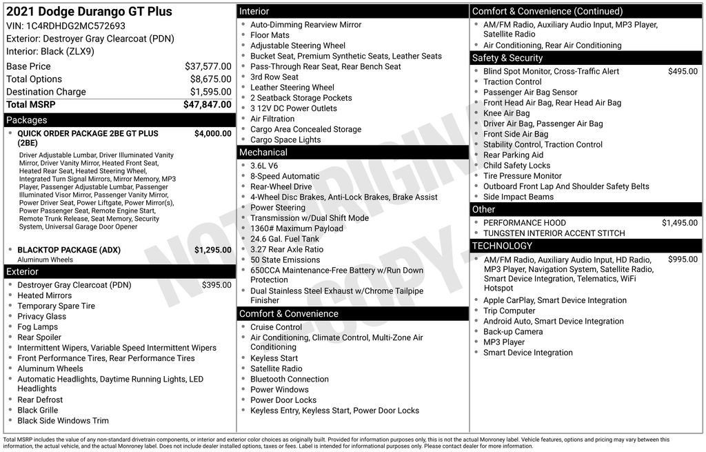 Used 2021 Dodge Durango GT image 36